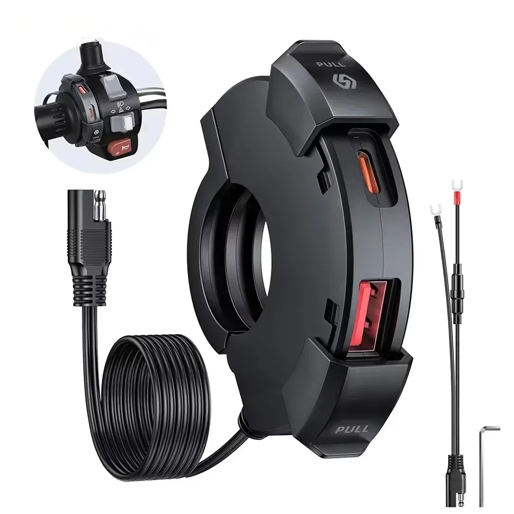 Universal Motorcycle Handlebar Phone Fast Charger